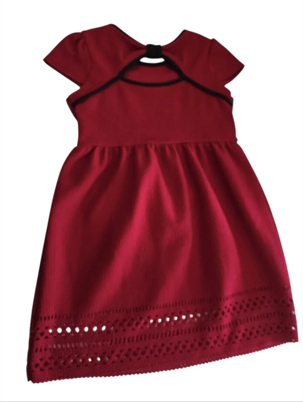 Soprano Red Girls' Lace-Hem Party Dress Size 6X Christmas *